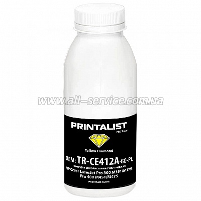  PRINTALIST HP CLJ Pro 300 M351/ M375/ Pro 400 M451/ M475  80 Yellow (TR-CE412A-80-PL)