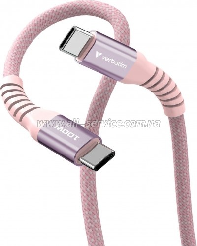 ���� ������ USB-C to USB-C 1.2m Magnetic 100W pink Verbatim (31857)