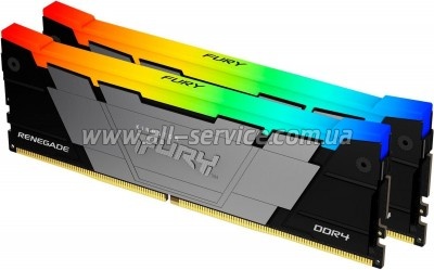 ������ ������ ��� ���������� DDR4 64GB (2x32GB) 3600 MHz FURY Renegade RGB Kingston Fury (ex.HyperX) (KF436C18RB2AK2/64)
