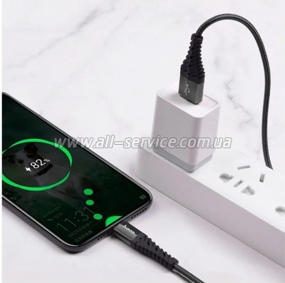 ���� ������ USB 2.0 AM to USB-C 1.0m X38 Cool black HOCO (6931474710567)