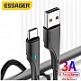 ���� ������ USB 2.0 AM to USB-C 3.0m black Essager (EXCT-LSC01)