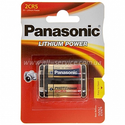  Panasonic 2CR-5L BLI 1 Lithium (2CR-5L/1BP)