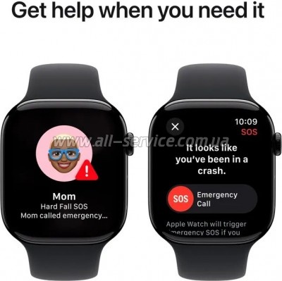 - Apple Watch Series 10 GPS 46mm Jet Black Aluminium Case with Black Sport Band - M/L (MWWQ3QH/A)