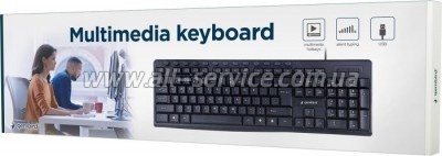  Gembird KB-UM-107-UA USB Black (KB-UM-107-UA)