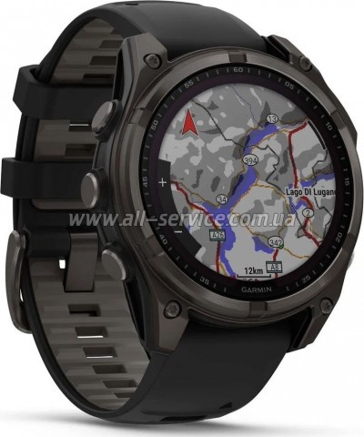 - Garmin fenix 8 47mm,Saph Solar,CrbnGry Ti/Blk,Blk/PblGryBnd (010-02906-11)