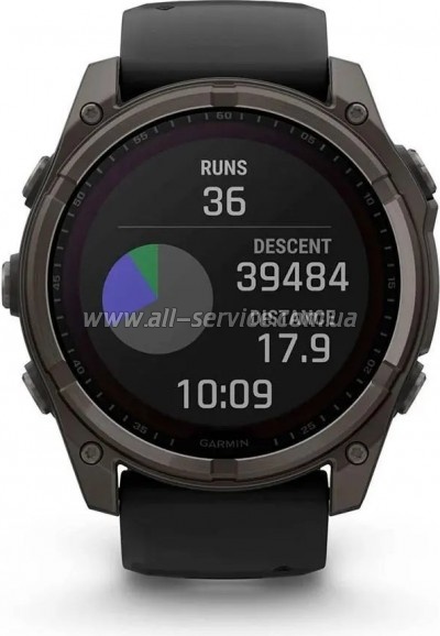 �����-���� Garmin fenix 8 51mm,Saph Solar,CrbnGry Ti/Blk,Blk/PblGryBnd (010-02907-11)