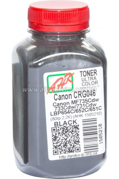 Тонер АНК Canon LBP650/ MF730/ Canon 046 бутль 80г Black (1505210) Тонер АНК Canon LBP650/ MF730/ Canon 046 бутль 80г Black (1505210)