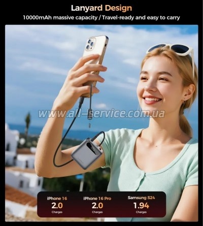 ������� ������������� Choetech 10000mAh 22.5W PD grey (B860-CCGY)