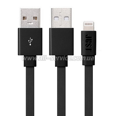  JUST Freedom Lightning USB (MFI) Cable Black (LGTNG-FRDM-BLCK)