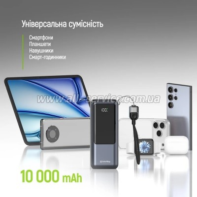 ������� ������������� ColorWay 10000mAh Urban PD 22.5W Gray (CW-PB100LP03GR)