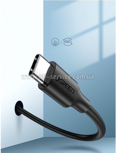 ���� ������ USB 2.0 AM to USB-C 3.0m 3.0A 18W US287 Black Ugreen (60826)
