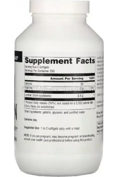  Source Naturals , 1200, Lecithin, 500   (SN0618)