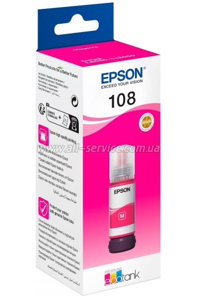 ��������� Epson 108 EcoTank L8050/ L18050 Magenta (C13T09C34A)