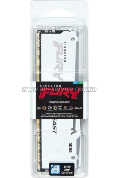     DDR5 16GB 6800 MHz Beast White RGB XMP Kingston Fury (ex.HyperX) (KF568C34BWA-16)
