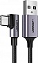 ���� ������ USB 2.0 AM to USB-C 2.0m 90� corner aluminum braid US284 black Ugreen (50942)