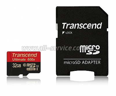   32GB Transcend Ultimate microSDHC Class 10 UHS-1 (TS32GUSDHC10U1)
