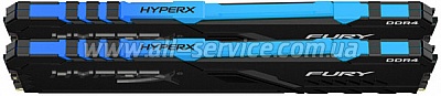  Kingston 32Gb DDR4 3000M MHz HyperX Fury Black RGB 2x16 (HX430C15FB3AK2/32)