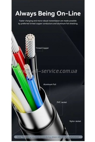���� ������ USB-C to USB-C 1.5m 240W aluminum black Vention (TREBG)