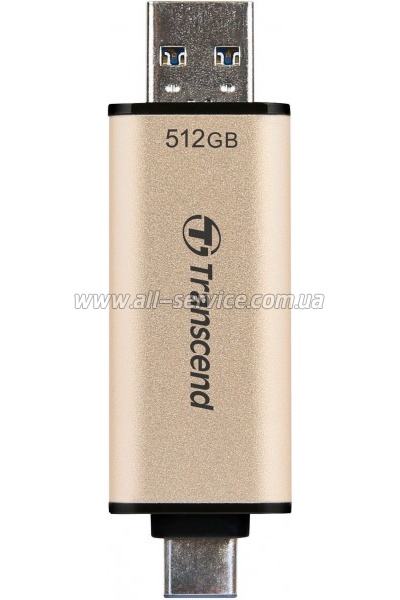 Флешка Transcend 512GB JetFlash 930C Gold-Black USB 3.2/Type-C (TS512GJF930C) Флешка Transcend 512GB JetFlash 930C Gold-Black USB 3.2/Type-C (TS512GJF930C)