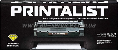  PRINTALIST Canon MF651Cw/ MF655Cdw/ MF657Cdw/ LBP631Cw  Canon 067H/ 5103C002 Yellow (Canon-067HY-PL)