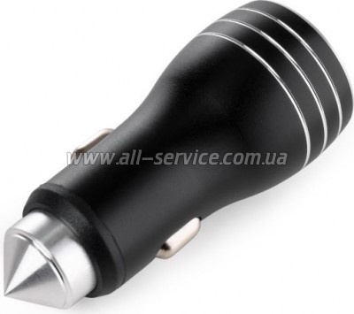   Vinga QC3 Quick Dual USB Car aluminium (VCCQAABK)