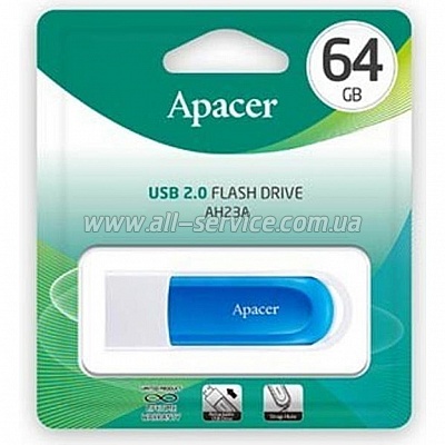  Apacer 64GB AH23A White USB 2.0 (AP64GAH23AW-1)