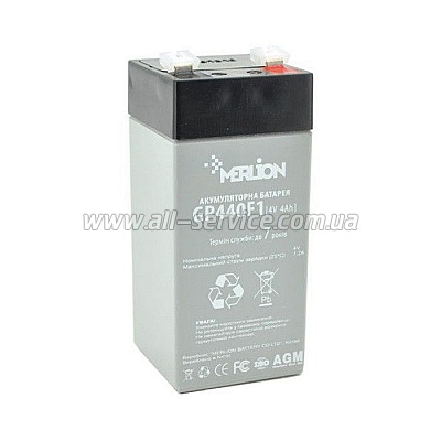 Аккумуляторная батарея к ИБП Merlion 4V 4Ah (GP44F1) Аккумуляторная батарея к ИБП Merlion 4V 4Ah (GP44F1)