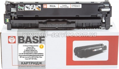 �������� BASF HP CC532A/ CF382A/ CE412A/ Canon 118/ 318/ 418/ 718 Yellow (BASF-KT-CC532A-U)