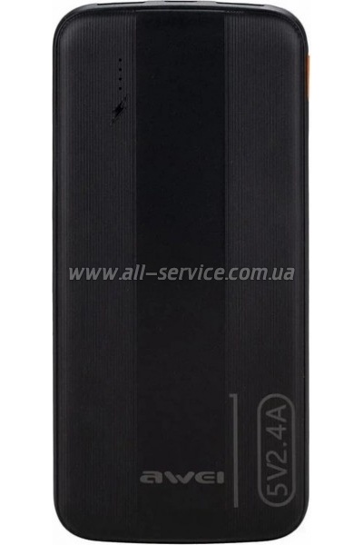 Батарея универсальная AWEI 10000mAh P20K PD 12W Black (6954284009744) Батарея универсальная AWEI 10000mAh P20K PD 12W Black (6954284009744)