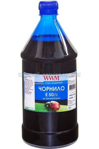 Чернила WWM для Epson Stylus Photo R200 /R340 /RX620 1000г Cyan Водорастворимые (E50/C-4) Чернила WWM для Epson Stylus Photo R200 /R340 /RX620 1000г Cyan Водорастворимые (E50/C-4)