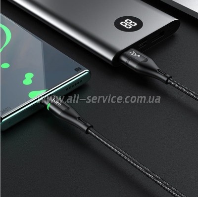 ���� ������ USB 2.0 AM to USB-C 1.2m 3A nylon U93 black HOCO (6931474732170)