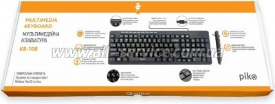  Piko KB-108 USB Black (1283126467103)