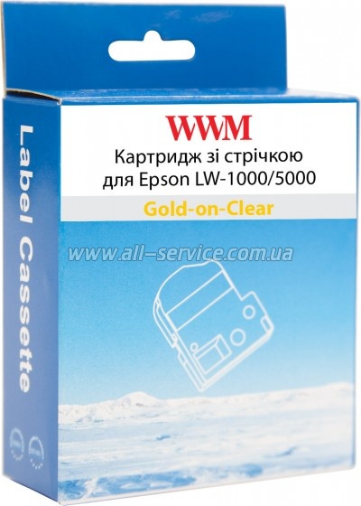 �������� WWM ��� Epson LW-1000/ 5000 36mm � 8m Gold-on-Clear (WWM-ST36Z)