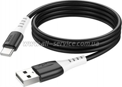 ���� ������ USB 2.0 AM to USB-C 1.0m 3A Black HOCO (6931474768575)