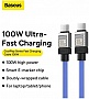 ���� ������ USB-C to USB-C 1.0m CoolPlay Fast Charging 100W blue Baseus (CAKW000203)