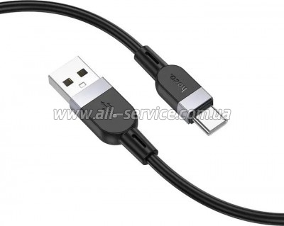 ���� ������ USB 2.0 AM to USB-C 1.0m silicone X109 Energy black HOCO (6942007636247)