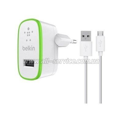    Belkin USB Home Charger +  MicroUSB 1.2  White (F8M886vf04-WHT)