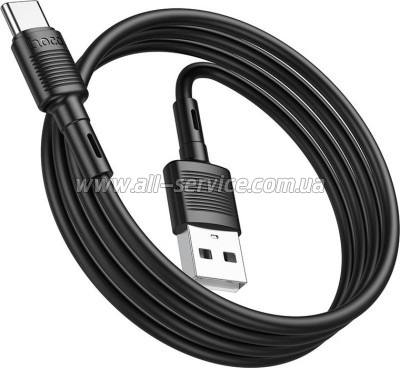 ���� ������ USB 2.0 AM to USB-C 1.0m 3A PVC X83 black HOCO (6931474770905)