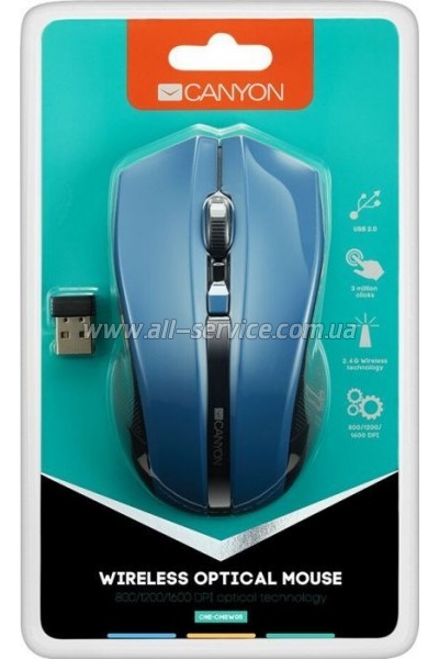  Canyon MW-5 Wireless Blue-Black (CNE-CMSW05BL)