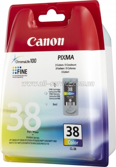 �������� CL-38 Canon Pixma iP1800/ iP1900/ iP2600 Color (2146B005)