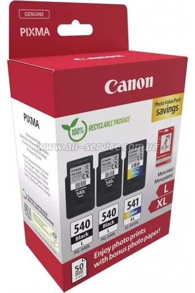   Canon PG-540XL/ CL-541XL 2. +  Canon GP-501 Glossy (5224B015)