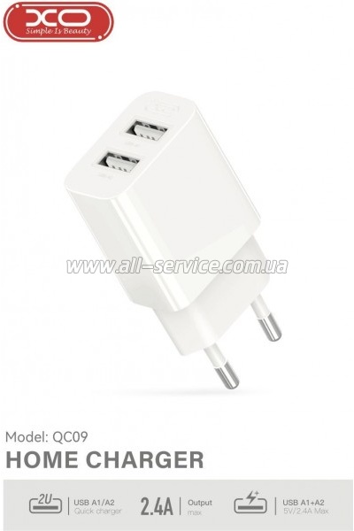 �������� ������� XO 2xUSB QC3.0 (XO-QC09)