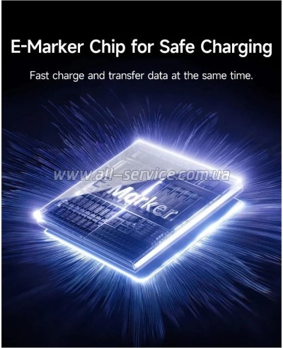 ���� ������ USB 2.0 AM to USB-C 1.0m 100W/ 7.5W black Baseus (E0426W01)