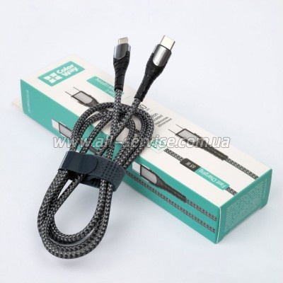 ���� ������ USB-C to USB-C 1.0m PD Fast Charging 65W 3� grey ColorWay (CW-CBPDCC040-GR)