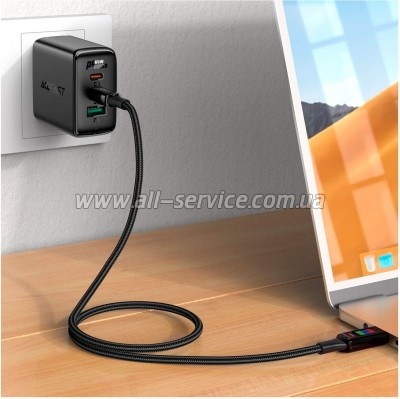 ���� ������ USB-C to USB-C 1.2m 100W with display C7-03 Acefast (6974316282778)
