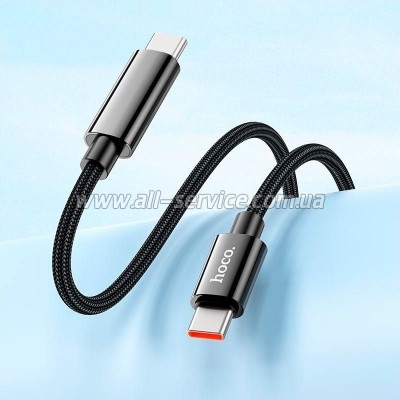 ���� ������ USB-C to USB-C 1.0m Benefit with display 100W U141 black HOCO (6942007611930)