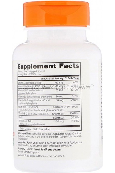  Doctor's Best B-, Fully Active B Complex,  60   (DRB-00501)
