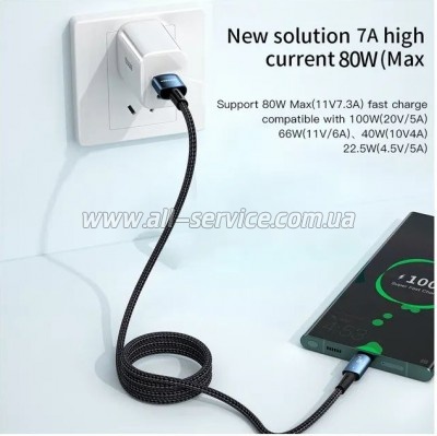 ���� ������ USB 2.0 AM to USB-C 2.0m 100W black Essager (EXC7A-CGA01-P)
