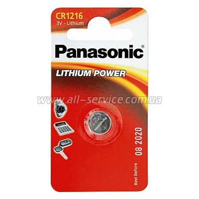  Panasonic CR 1216 BLI 1 LITHIUM (CR-1216EL/1B)