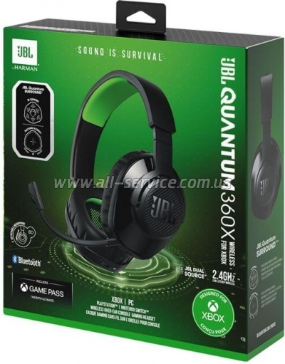  JBL Quantum 360X Wireless for Xbox Black (JBLQ360XWLBLKGRN)